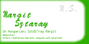 margit sztaray business card